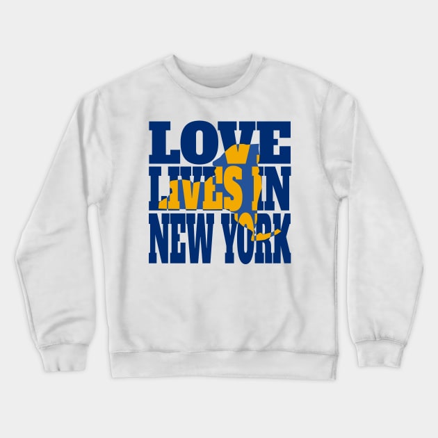 Love Lives in New York Crewneck Sweatshirt by DonDota